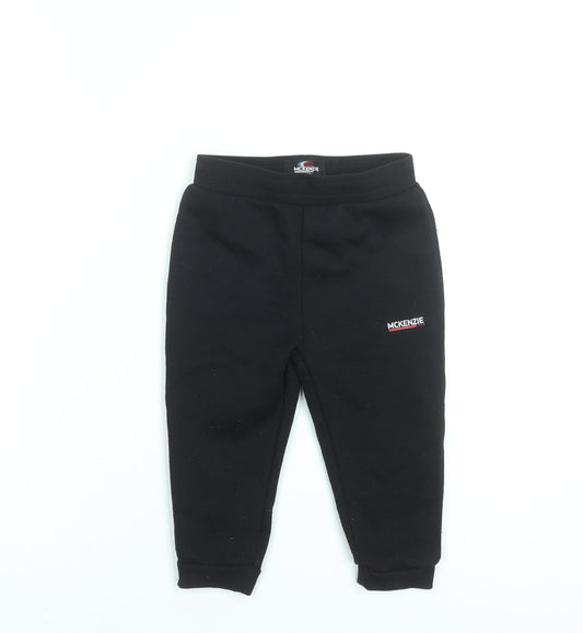 McKenzie Unisex Baby Black Jogger Sweatpants 18-24 Months Casual Fleece