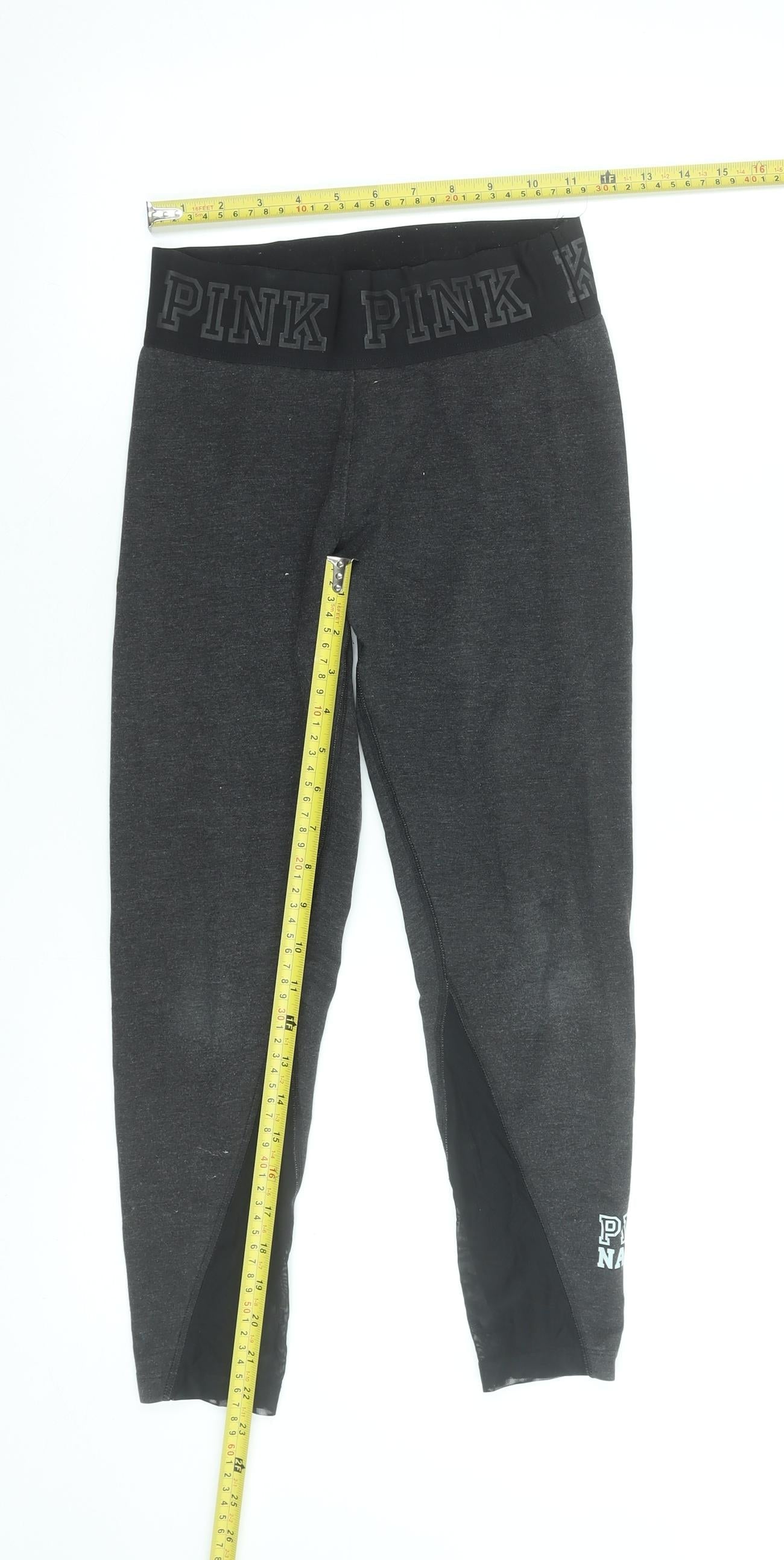 Victoria's Secret PINK Womens Grey XS Cropped Leggings Athleisure