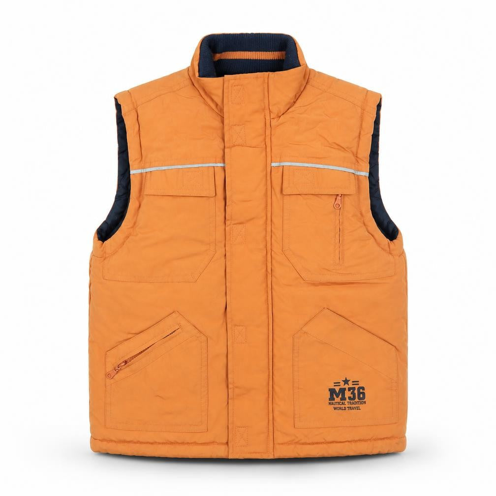 Motion Wear Boys Orange 9 Years Padded Bodywarmer Waistcoat
