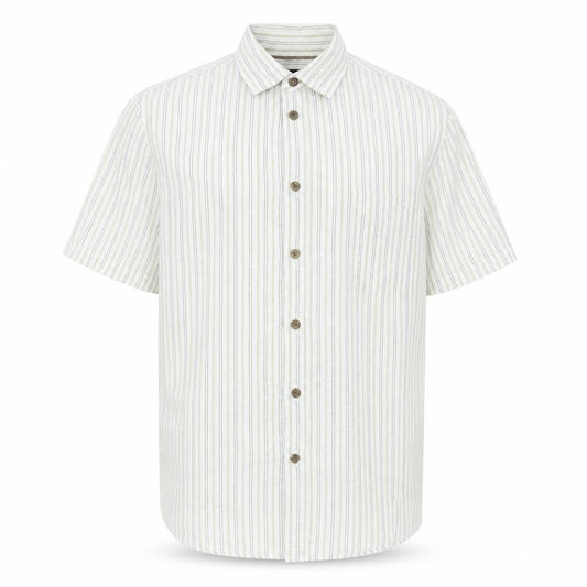 St Bernard for Dunnes Men’s Beige Striped Cotton Short Sleeve Shirt L