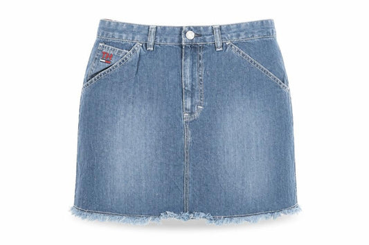 Tommy Hilfiger Women Blue Denim Short Skirt Size 6 Casual Style