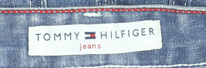 Tommy Hilfiger Women Blue Denim Short Skirt Size 6 Casual Style