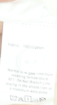 SBetro Women's White Paperbag Belted Cotton Trousers Size S
