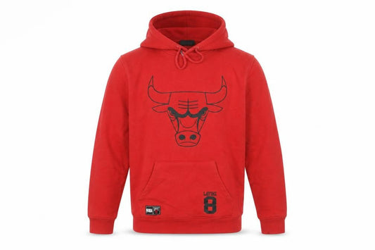 NBA Men's Red Pullover Hoodie Size S Sports Graphic Print