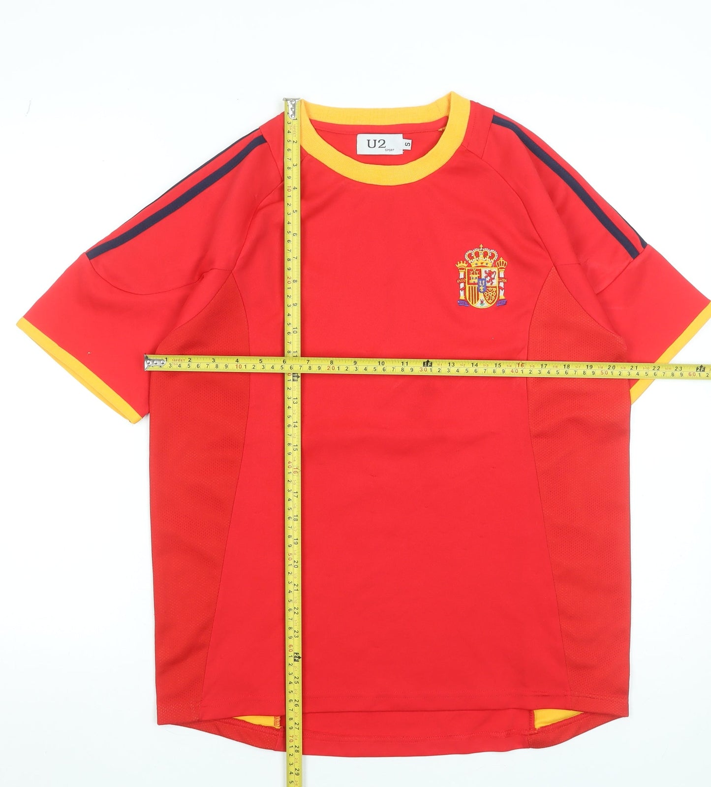 U2 Sport Men's Red Spain RAUL 10 Athletic T-Shirt Size S