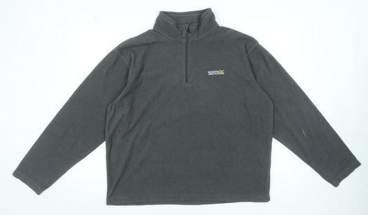 Regatta Mens Grey XL Fleece 1/4 Zip Pullover Sweatshirt