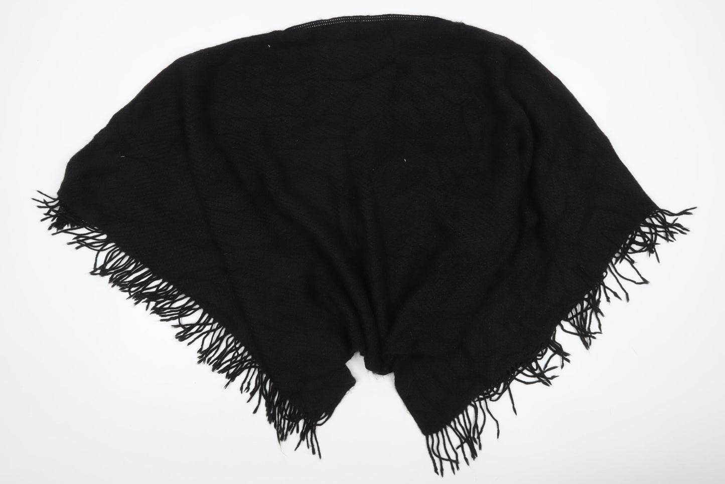 Next Women’s Black Acrylic Fringe Cape Knit Poncho S