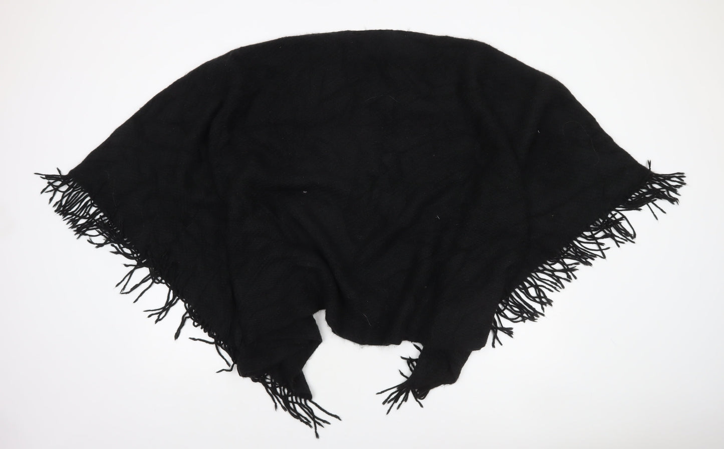 Next Women’s Black Acrylic Fringe Cape Knit Poncho S
