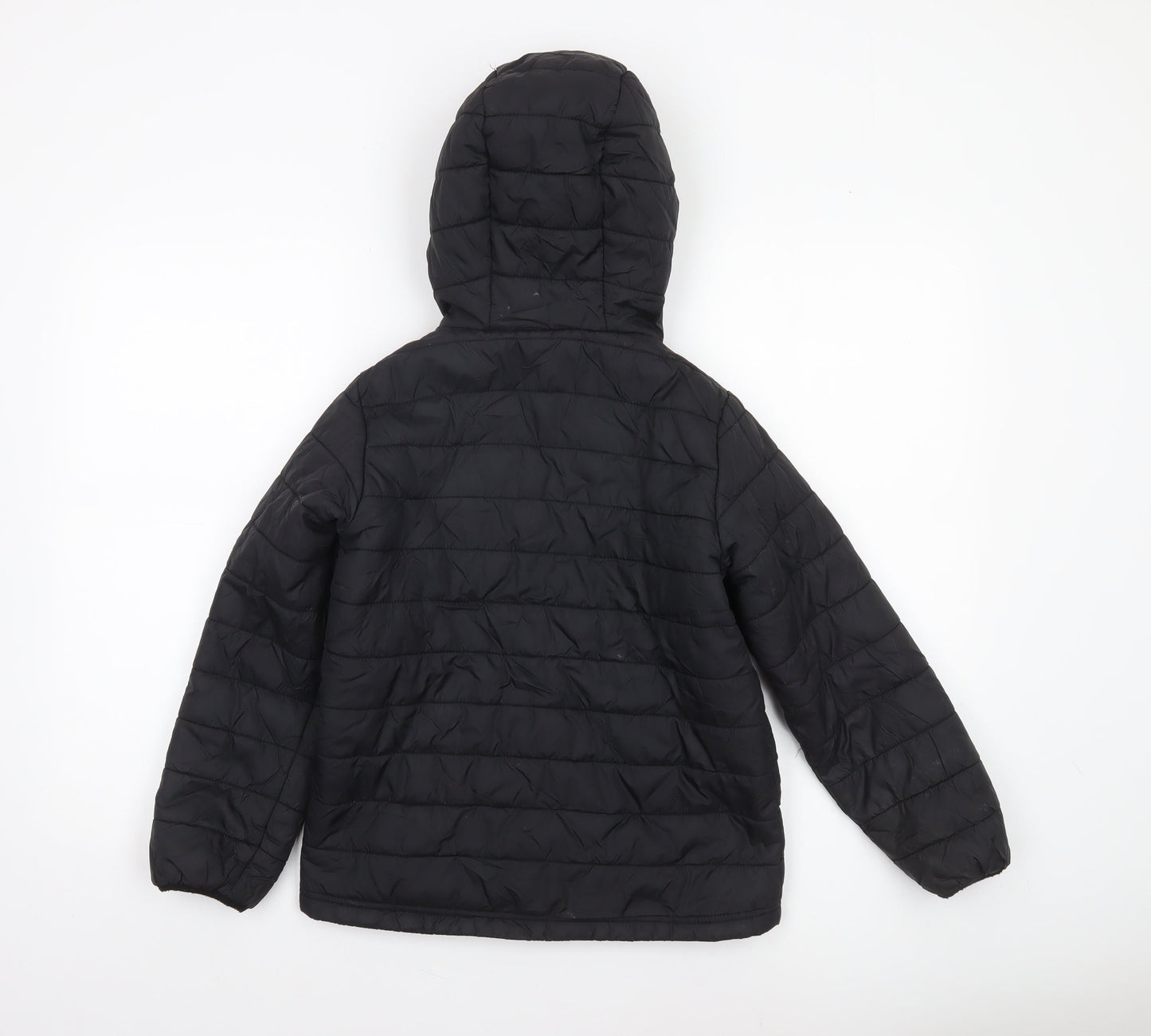 Peter Storm Boys Black 9-10 Years Hooded Puffer Jacket Lightweight Warm