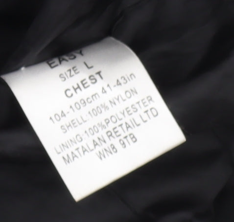 EASY Men’s Black L Lightweight Windbreaker Jacket Size L