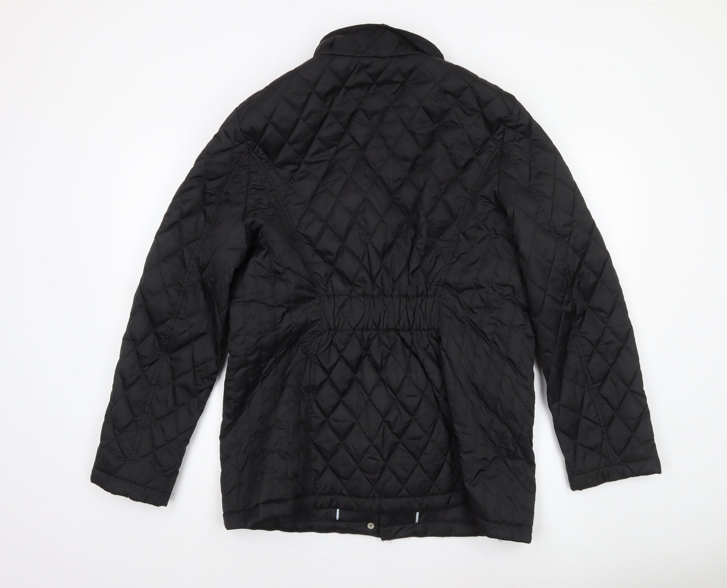 Nautica Womens Black Quilted Mid-Length Jacket XL