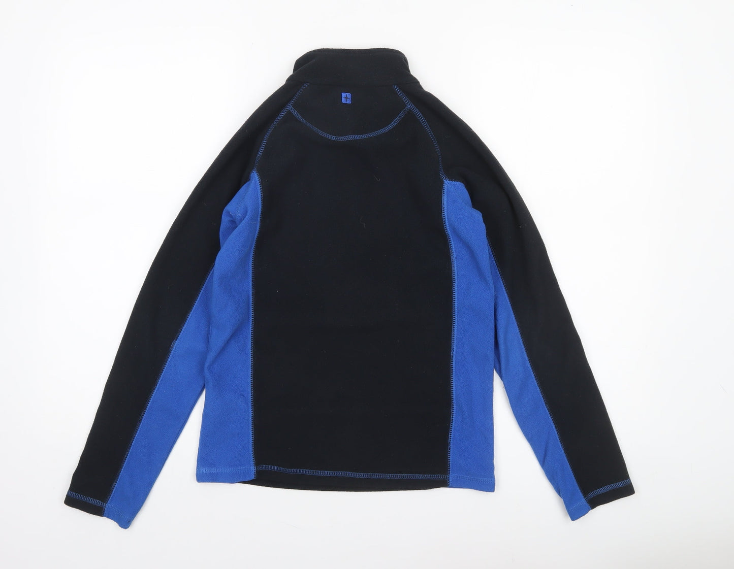 Mountain Warehouse Boys Black Blue Fleece 1/4 Zip Pullover Sweatshirt 11-12 Years