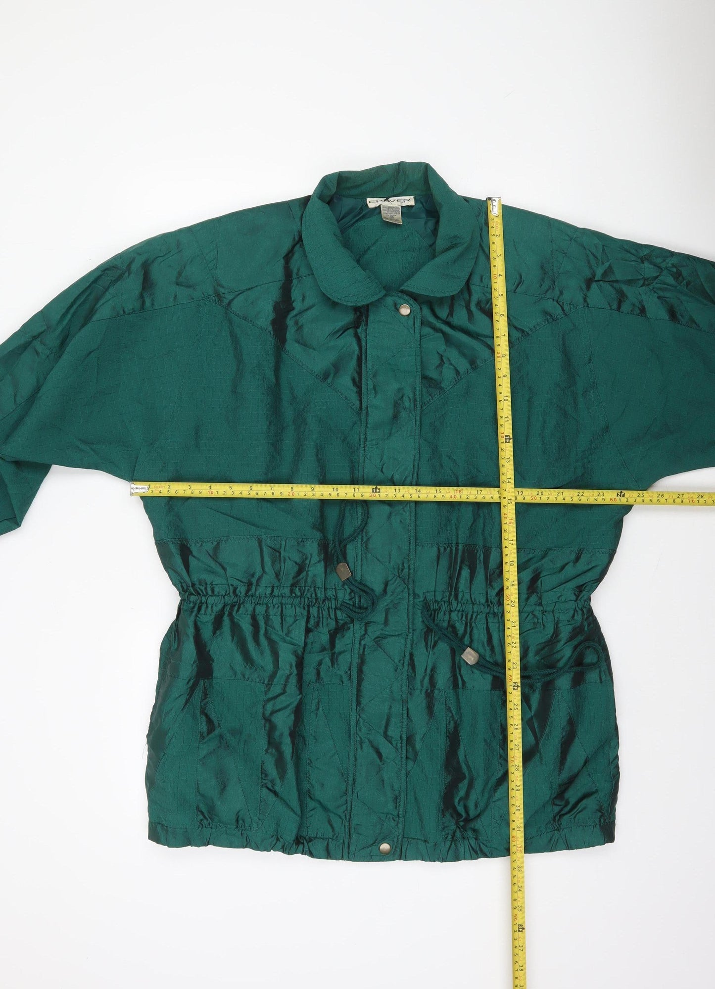 Chaver Womens Green Nylon Polyester Windbreaker Jacket M