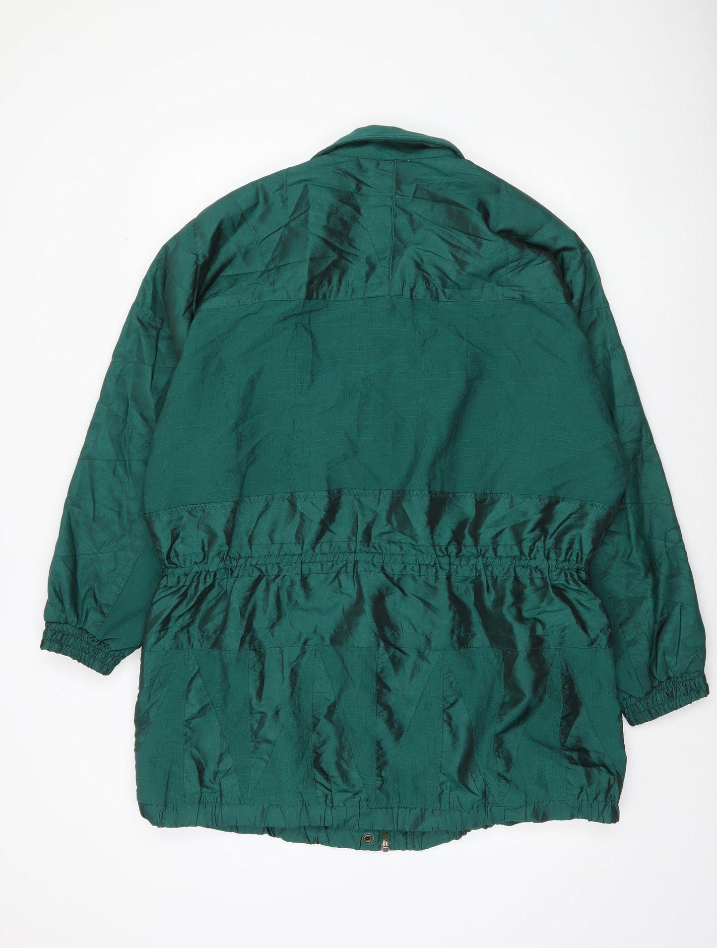 Chaver Womens Green Nylon Polyester Windbreaker Jacket M