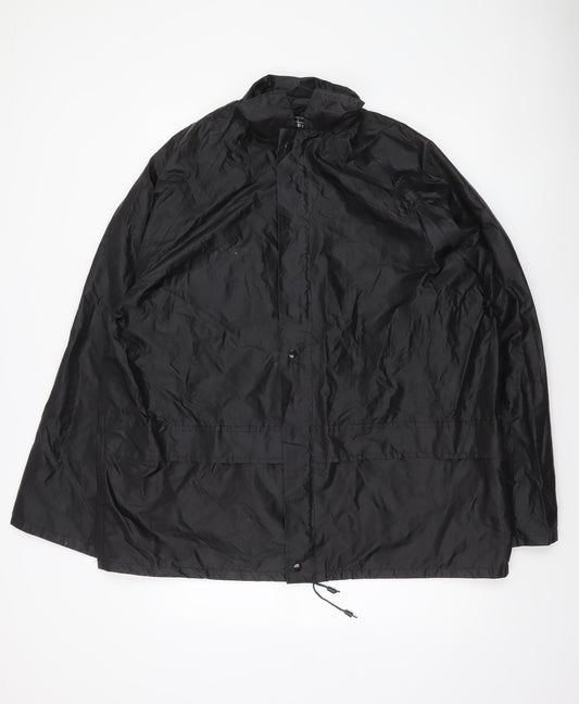 Mil-Tec Men's Black XL Waterproof Windproof Outdoor Rain Jacket