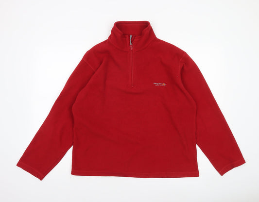 Regatta Men's Red Fleece 1/4 Zip Outdoor Jacket Size M 40in