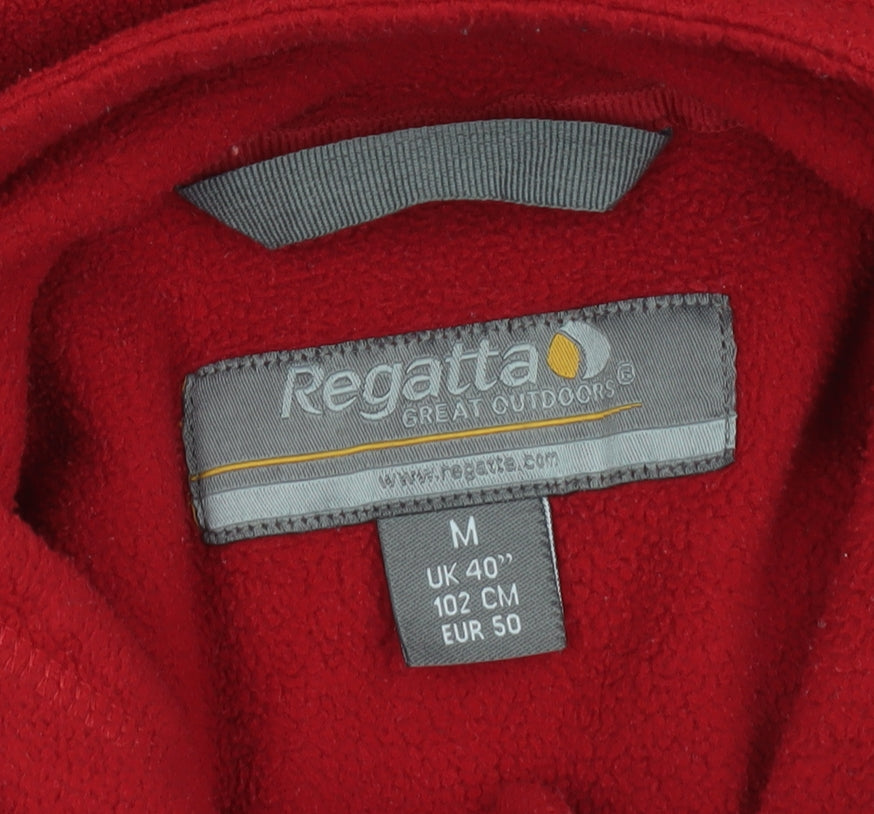 Regatta Men's Red Fleece 1/4 Zip Outdoor Jacket Size M 40in