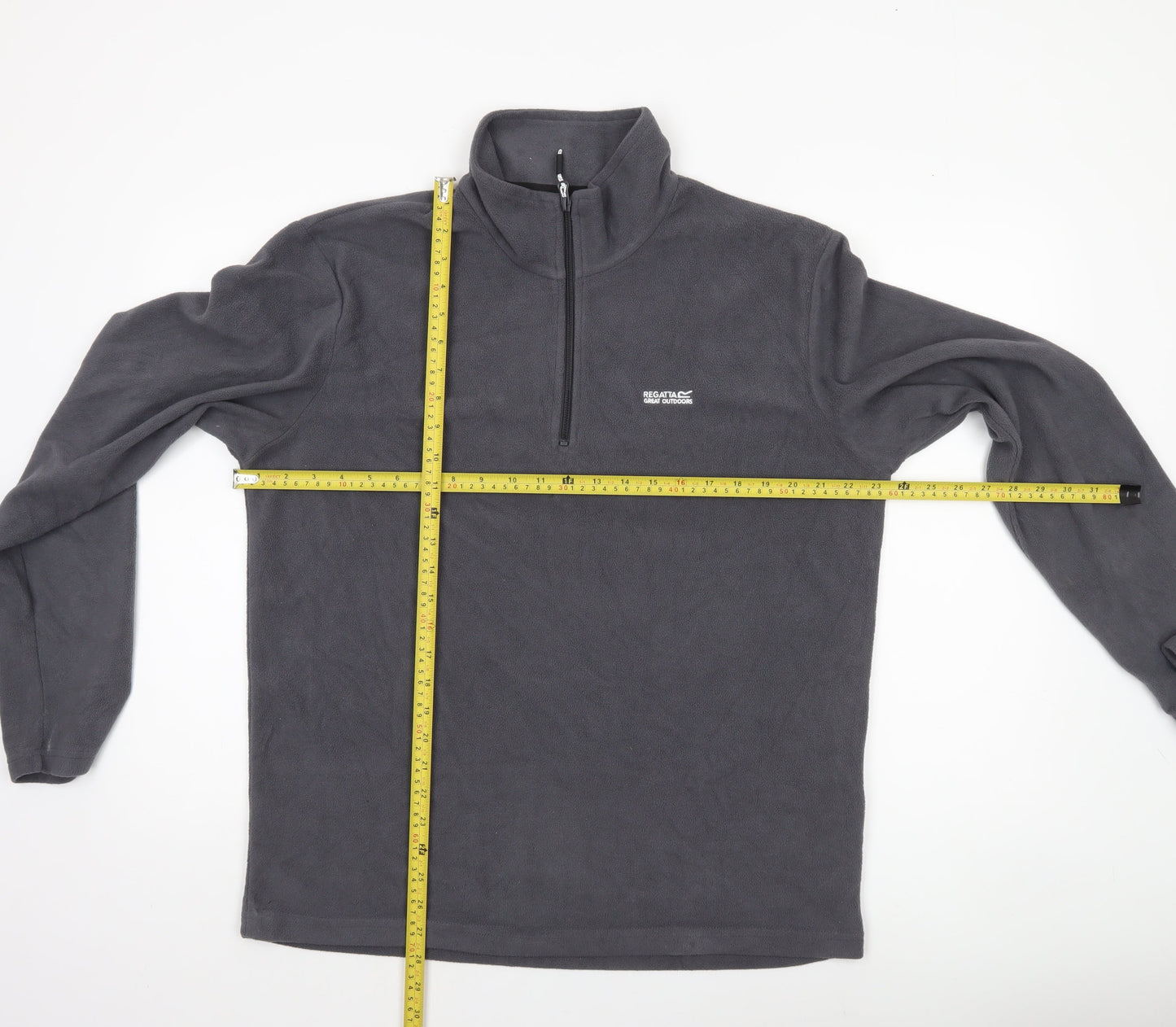 Regatta Men’s Grey Fleece 1/4 Zip Pullover Sweatshirt L