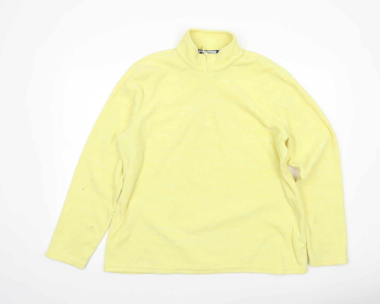 Mountain Warehouse Women Yellow Fleece 1/2 Zip Pullover Sweatshirt UK 20
