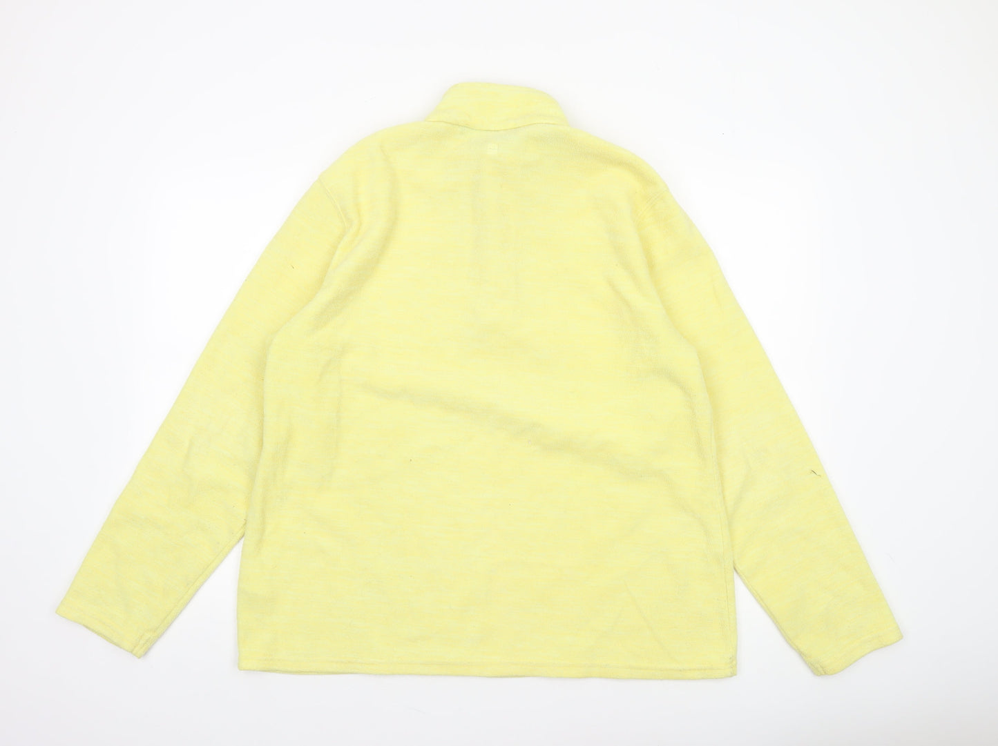 Mountain Warehouse Women Yellow Fleece 1/2 Zip Pullover Sweatshirt UK 20