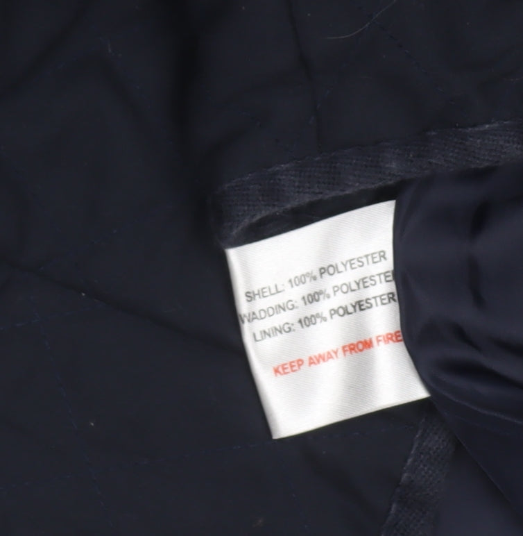 P.G. Field Men's Blue Quilted Mid-Length Jacket M Outdoor Weatherwear