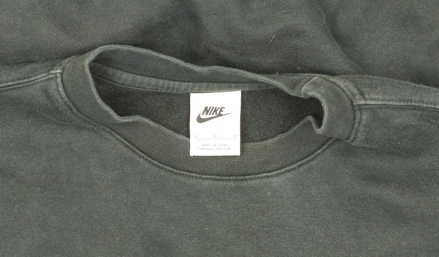 Nike Men's Black Crew Neck Fleece Sweatshirt Size M Regular Fit