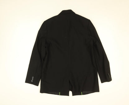 Croppata II Women's Black Regular Fit Single-Breasted Blazer Size M