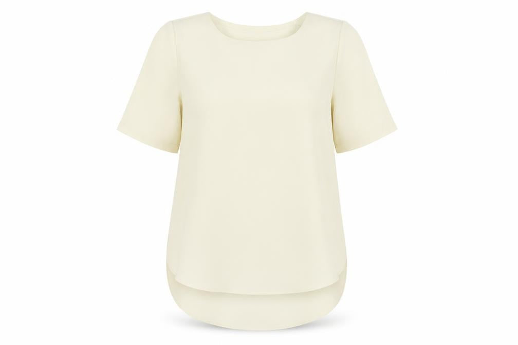 Topshop Women's Ivory Short Sleeve Blouse UK 8