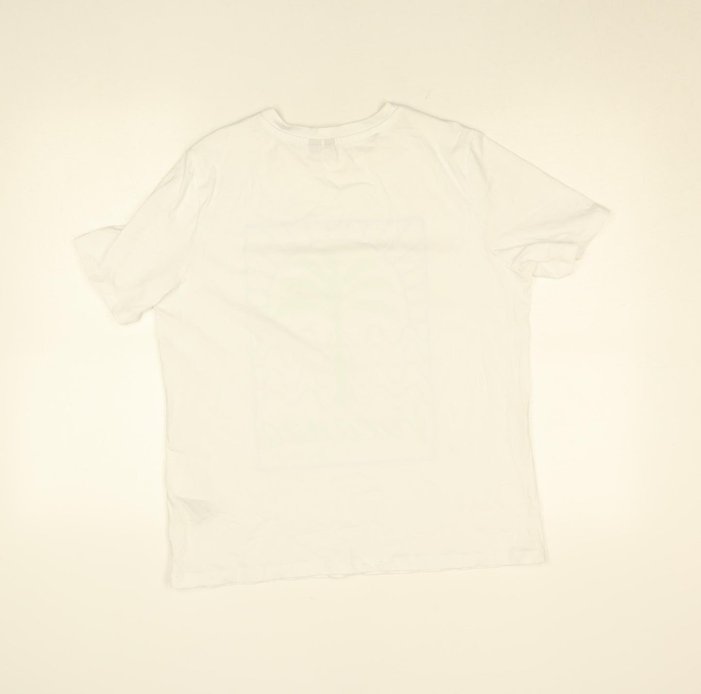 Pieces Women's White Cotton Graphic T-Shirt Size S Vacanza Print