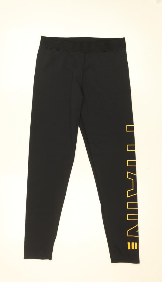 Workout Women’s Black Slim Fit Activewear Leggings Size 12/14
