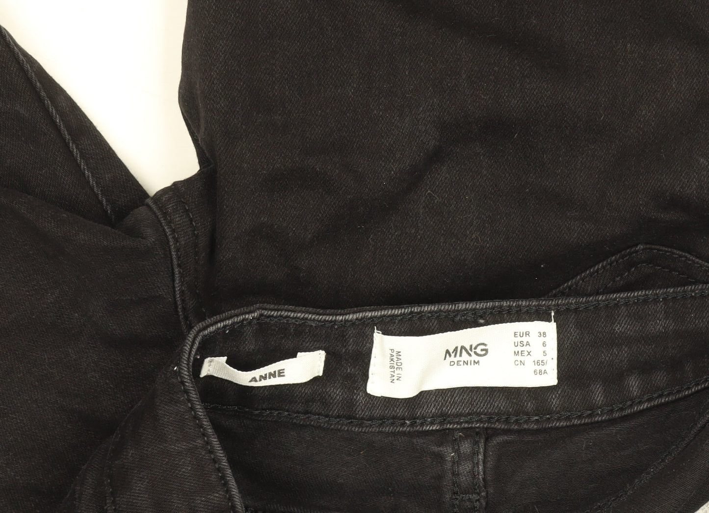 MNG Women’s Black Skinny Stretch Denim Jeans Size 10