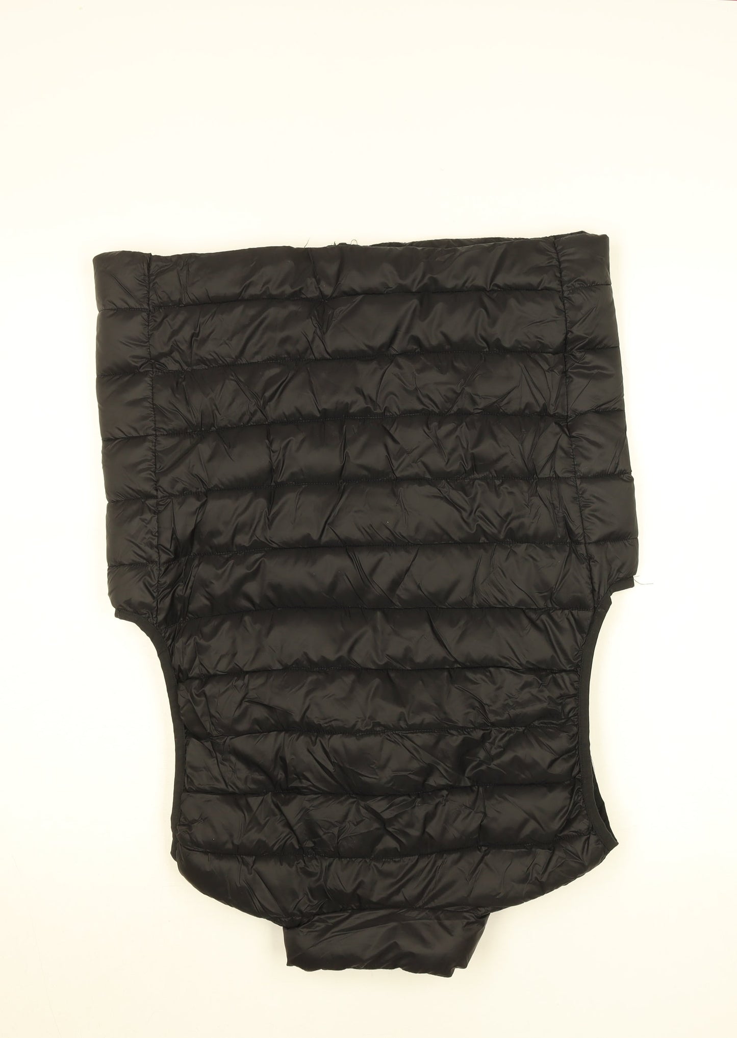 H&M Women Black Puffer Waistcoat Size 12 Windproof Water Resistant