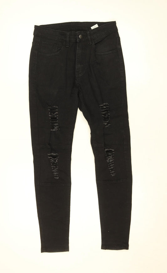 Manfinity Women’s Black Distressed Skinny Jeans Size 28