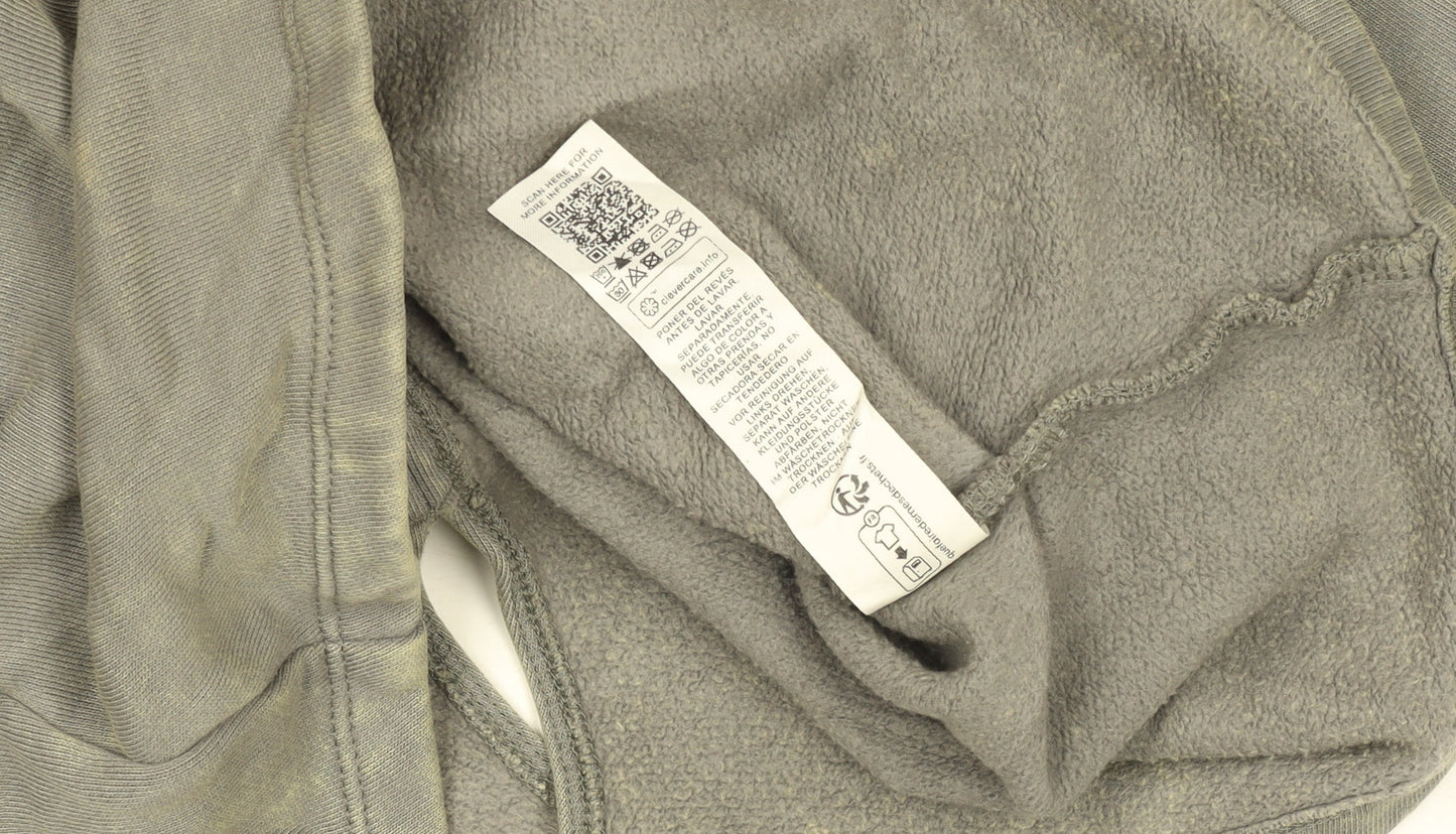 ASOS Design Women Grey Cotton Pullover Hoodie UK 12-14 M