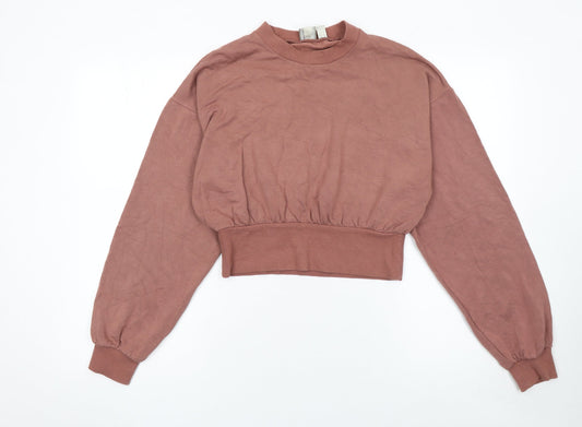 ASOS Women’s Brown Cropped Pullover Sweatshirt UK 8 Viscose Blend