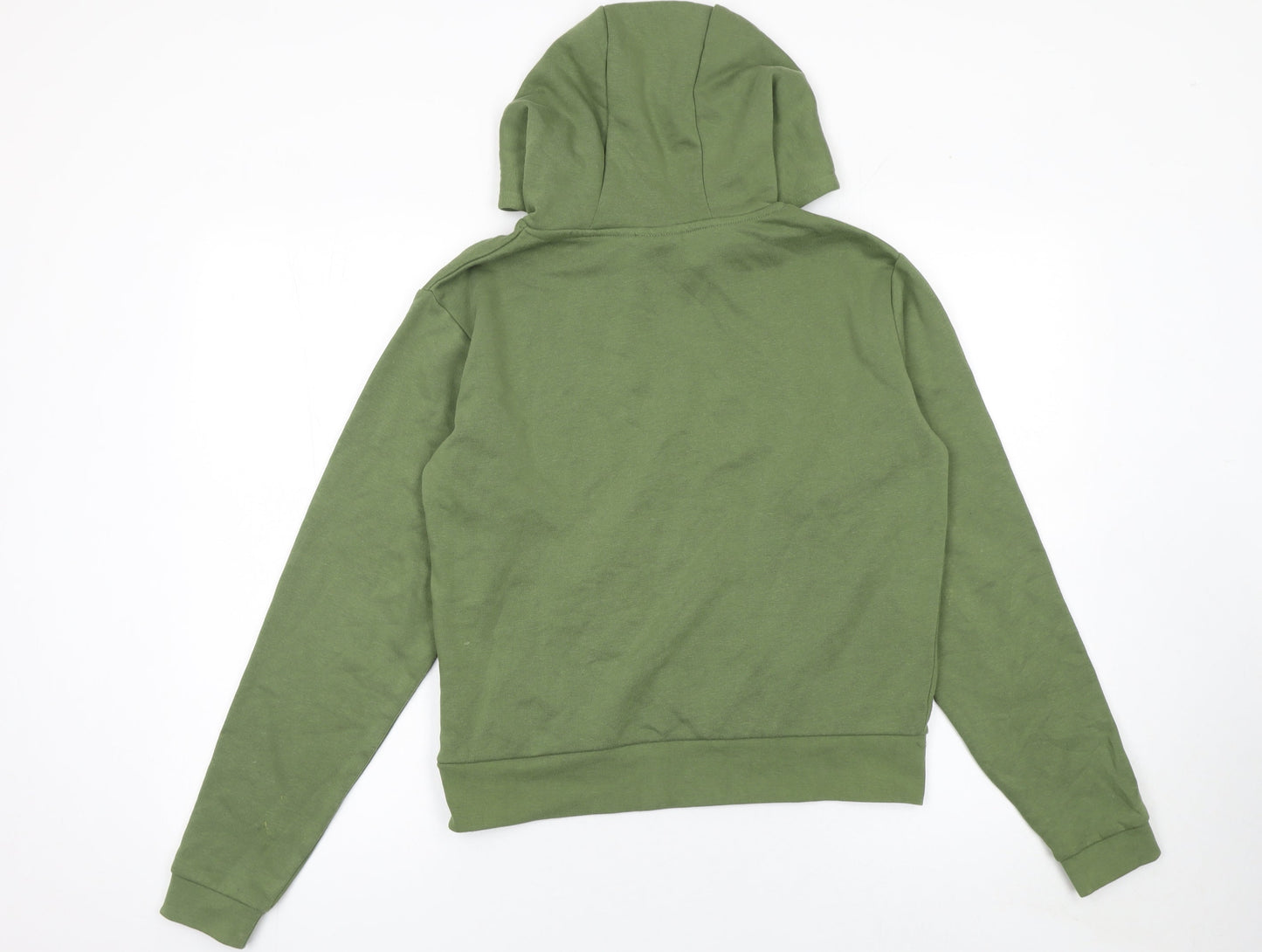 Elle Girls Green Pullover Hoodie 14-15 Years Hooded Graphic Logo Sweatshirt