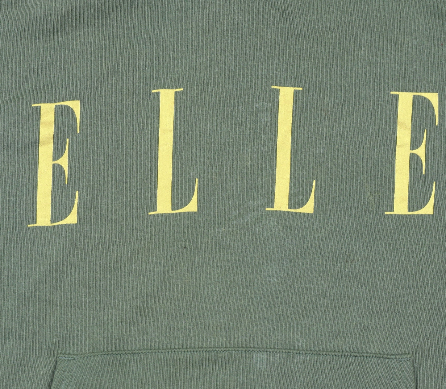 Elle Girls Green Pullover Hoodie 14-15 Years Hooded Graphic Logo Sweatshirt