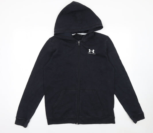 Under Armour Boys Black XL Full Zip Fleece Hoodie