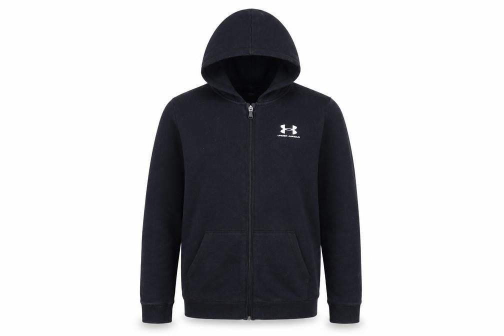 Under Armour Boys Black XL Full Zip Fleece Hoodie