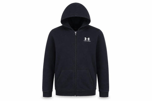 Under Armour Boys Black XL Full Zip Fleece Hoodie