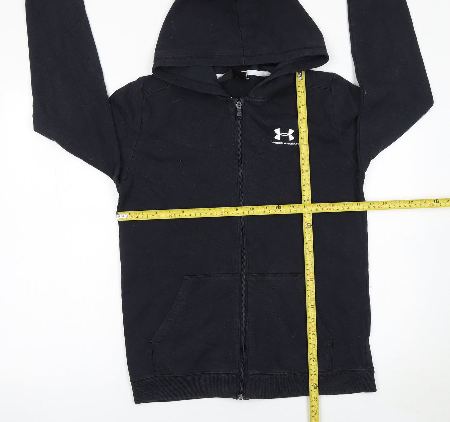 Under Armour Boys Black XL Full Zip Fleece Hoodie