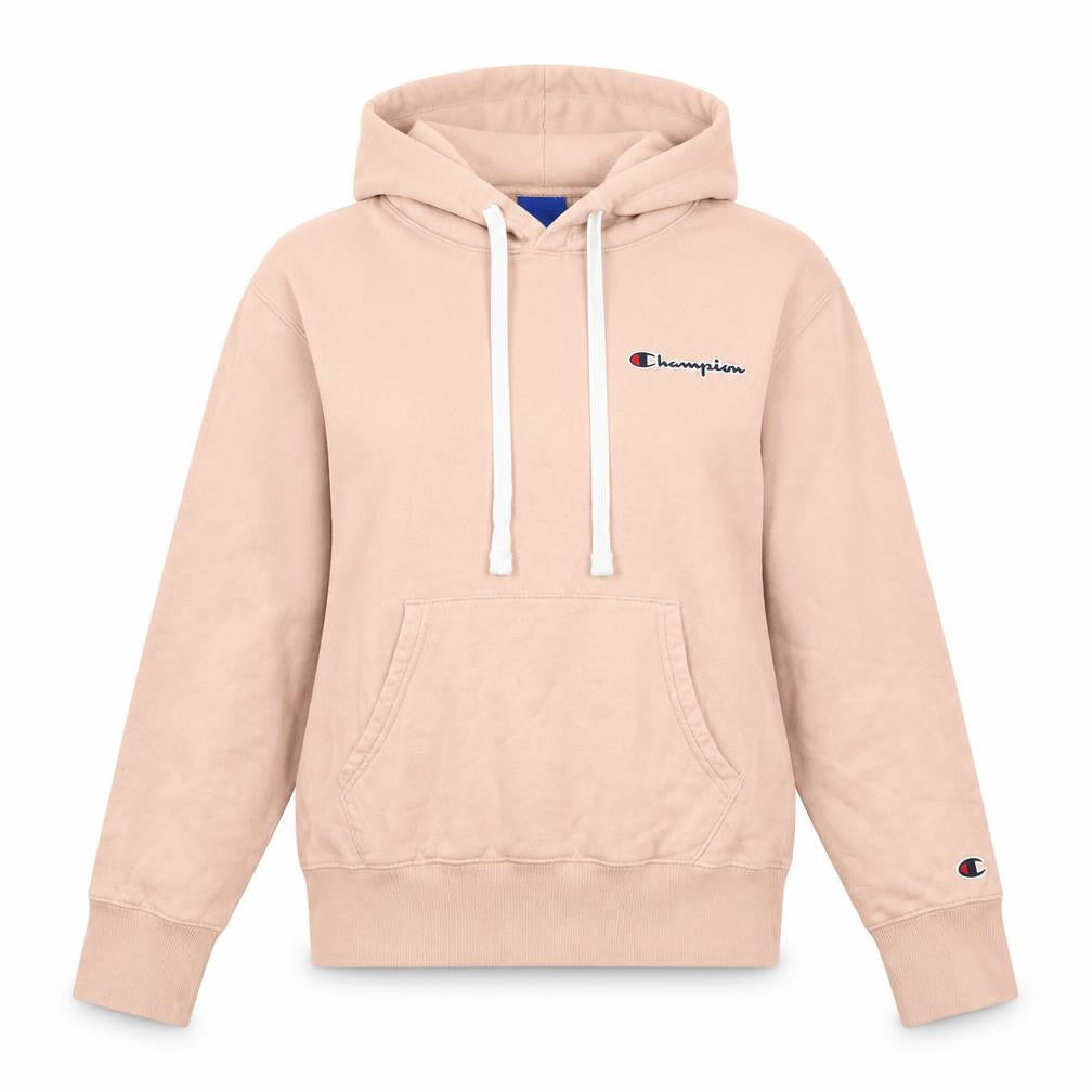 Champion Womens Beige Hoodie Medium 100% Cotton Pullover