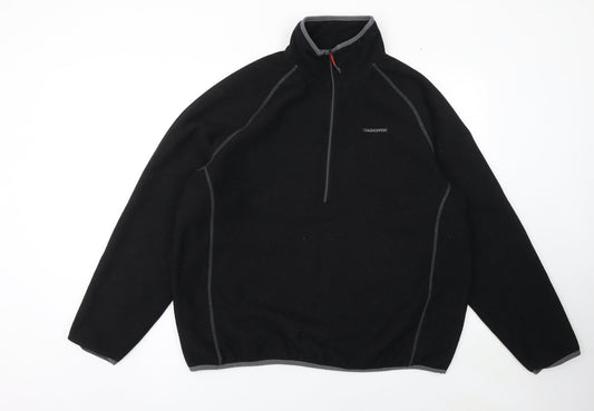 Craghoppers Men's Black XL Fleece Pullover 1/4 Zip Sweatshirt