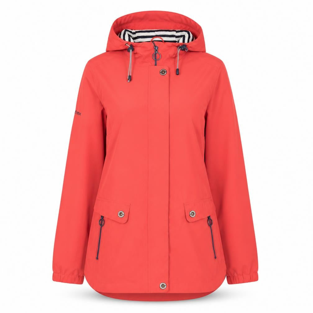 Trespass Womens Red Waterproof Hooded Rain Jacket 2XS
