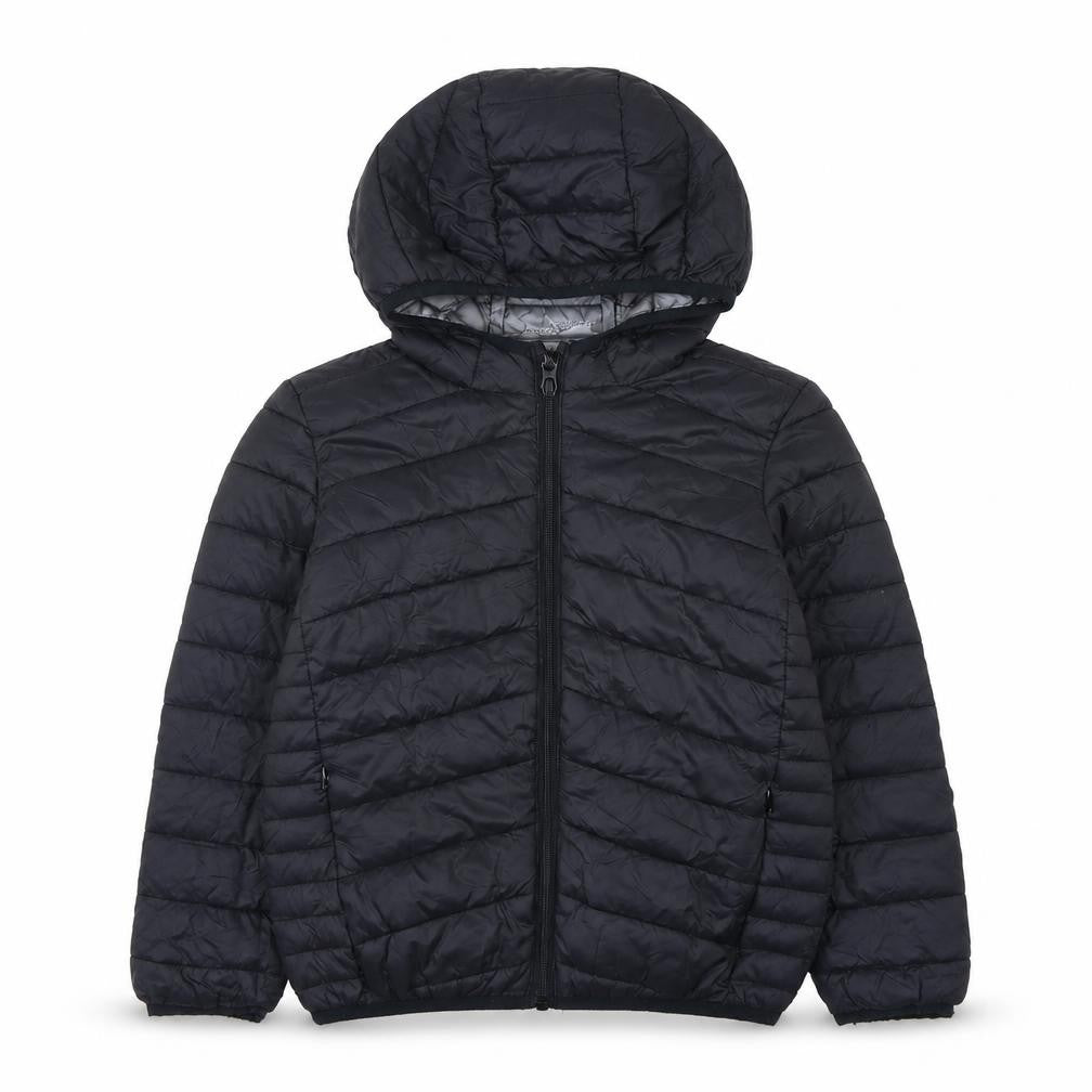 Marks & Spencer Boys Black Hooded Puffer Jacket 7-8 Years