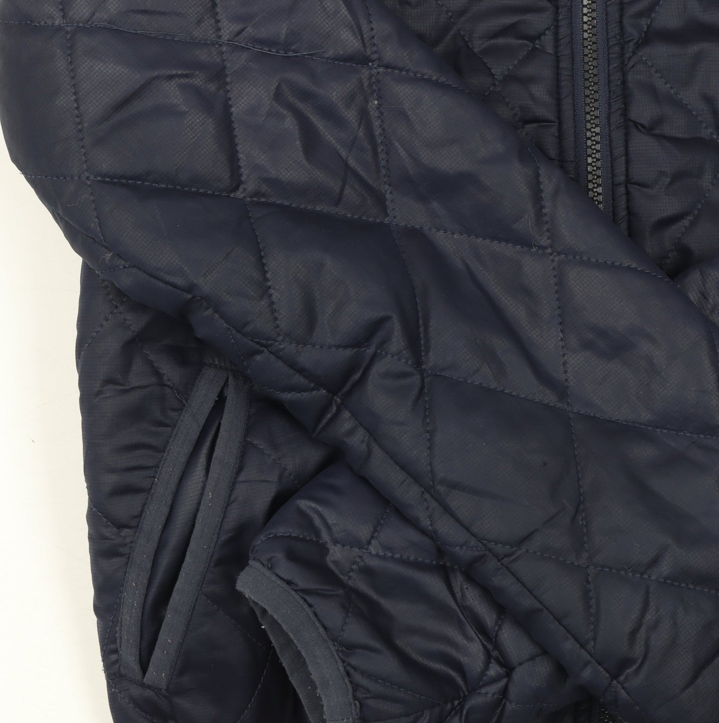 Vero Moda Jeans Women's Blue Quilted Hooded Jacket Size S