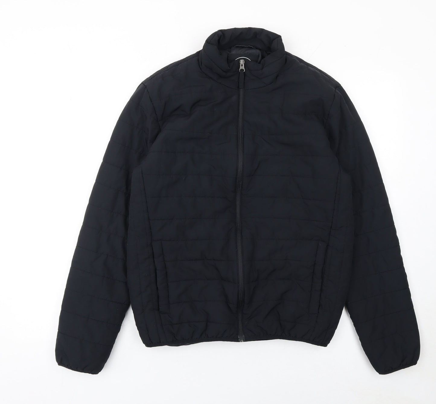 Giordano Boys Black M Puffer Jacket Polyester Lightweight Autumn Winter