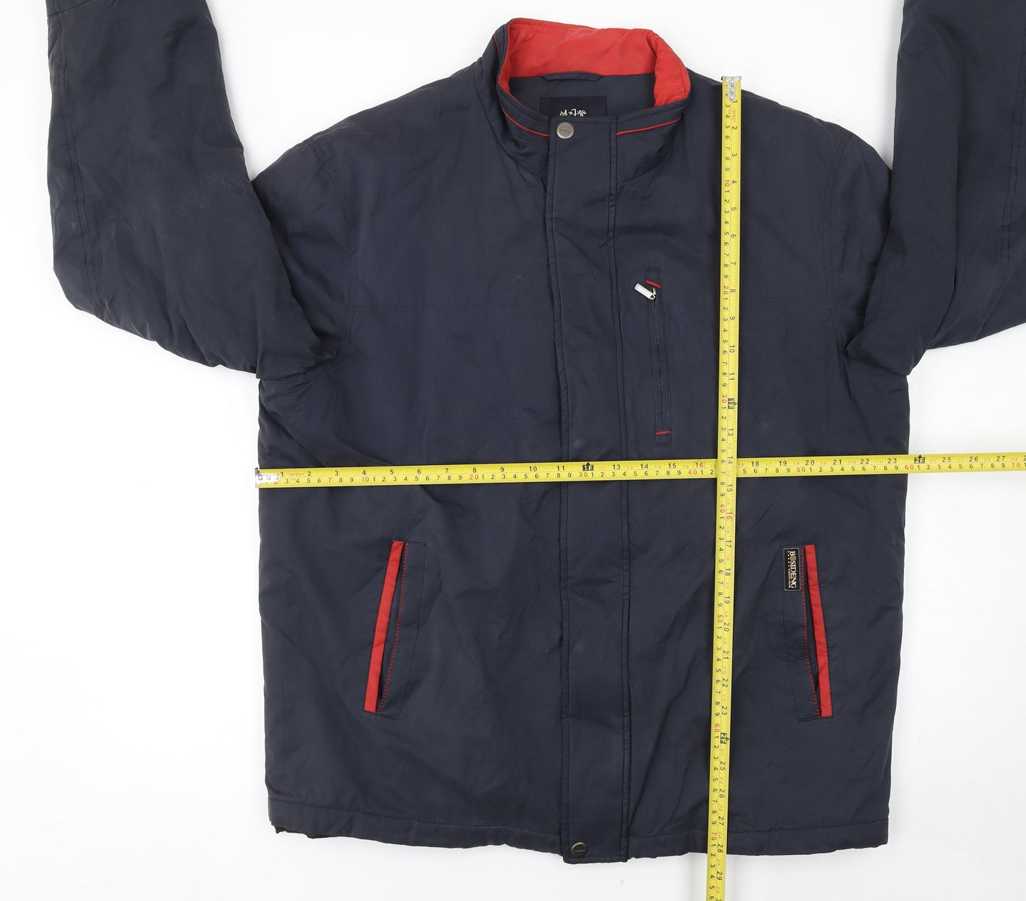 Bosideng Men's Blue L Regular Fit Mid-Length Full Zip Jacket