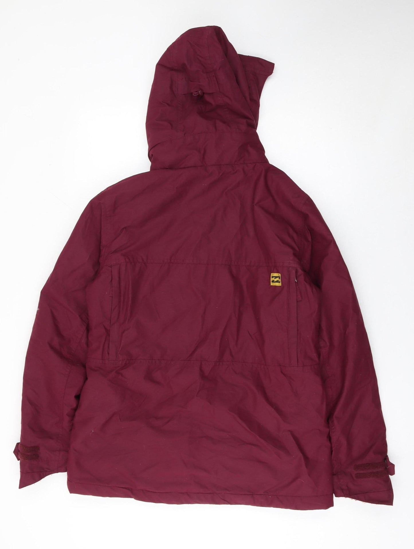 Billabong Womens Burgundy Hooded Waterproof Parka Jacket Size L
