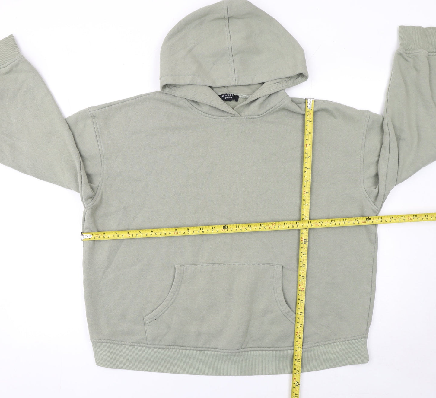 New Look Curves Women’s Sage Green Pullover Hoodie Size S